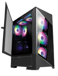 VORTEX TITAN - BOITIER MOYEN TOUR ATX - VERRE TREMPÉ - 360mm - 4 FAN ARGB - AIRFLOW - BLACK