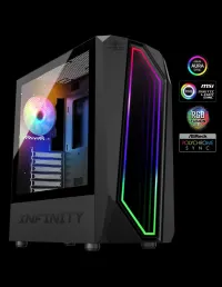 Boitier Spirit Of Gamer 8201WT Infinity Artic Moyen Tour - Rétroéclairage ARGB Noir - Blanc