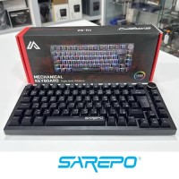 SAREPO MJ-82 - CLAVIER GAMING - MÉCANIQUE - FILAIRE - BLEU SWITCH - BLEU LIGHTING - ANTI-GHOSTING - 65% - 82 TOUCHES