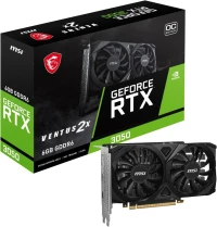 MSI GEFORCE RTX 3050 VENTUS 2X 6G OC EDITION GDDR6 - 1492 MHZ - PCI EXPRESS GEN 4 - 4K 120 HZ - GRIS