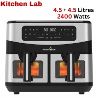 مقالي-friteuse-a-air-sans-huile-kitchen-lab-multifonction-9l-2400w-2-paniers-bacs-قلاية-هوائية-باش-جراح-الجزائر