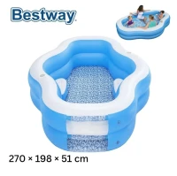 Piscine Gonflable Grande Avec Sièges Et Porte gobelets 270 x 198 x 51cm Bestway Splashview