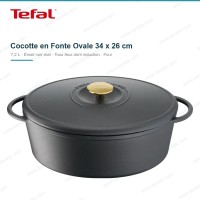 مقالي-وقدور-cocotte-en-fonte-ovale-34x26-cm-72-l-email-noir-mat-induction-tefal-pierre-gagnaire-heritage-باش-جراح-الجزائر