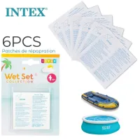 Intex Kit de Réparation de Vinyle Plastique Humide 6Pcs  طقم لإصلاح المنتجات القابلة للنفخ