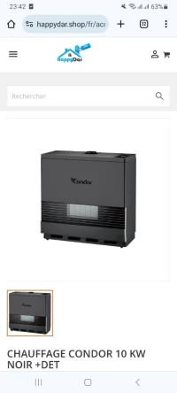 Chauffage condor noir