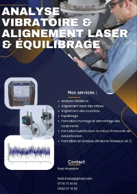 Analyse vibratoire - alignement laser - formation montage démontage roulement 