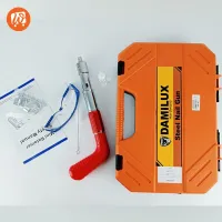 Kit de pistolet à clous en acier avec 100 pièces de clous longueur 43 mm avec coffret DAMILUX