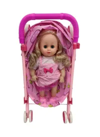 Poupée Lovely Baby Avec Poussette