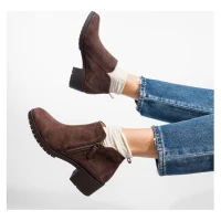 HUSH PUPPIES Hadley Side Zip Dark Brown Suede