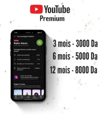 Youtube premium abonnement 3-6-12 mois avec garantie