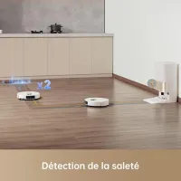 DREAME X40 Ultra Complete Robot Aspirateur avec Serpillière amovible et relevable, Brosse latérale