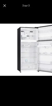 REFRIGERATEUR LG GN C71SGGL DEUX PORTES NOIR EN VERRE Noir 469L