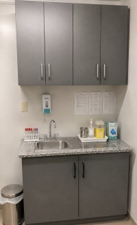 Meuble bas de laboratoire avc évier 105 cm
