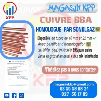 Tube en Cuivre BBA Homologué par Sonelgaz