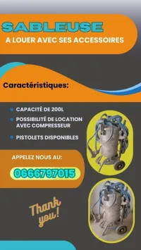 Sableuse A Louer pour les Travaux de Sablage Peinture des Surfaces