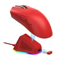 SOURIS ATTACK SHARK X11 - GAMING - SANS FIL - ULTRA LÉGÈRE - RGB - 22000 DPI - DOCK DE CHARGE - RED