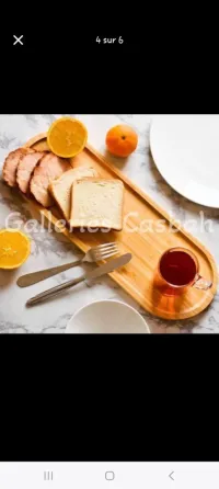 Plateau ovale en bambou 