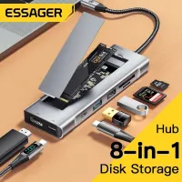 Essager Hub USB-C 8-en-1 avec Stockage