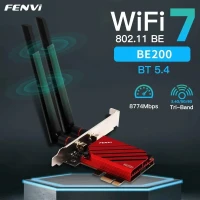 FENVI FV-BE8800 Adaptateur PCIe WiFi 7 5.8Gbps 8774Mbps BT5.4 Tri-Bande pour PC Windows 11