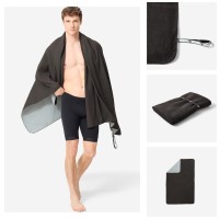 آخر-serviette-de-bain-microfibre-cotelee-noir-gris-taille-xl-110-x-175-cm-بن-عكنون-الجزائر