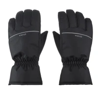 GANTS CHAUD IMPERMÉABLE DE SKI ADULTE 100 NOIRS DECATHLON 