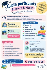 Cours Particuliers Primaire & CEM y compris BEM 2027