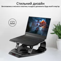 Support pour ordinateur portable Promate FrostBase Noir 