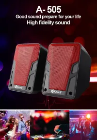 Kisonli A-505 high quality 2.0 USB computer mini android gaming speaker for PC