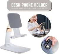 Support Téléphone de bureau pliant réglable- Blanc