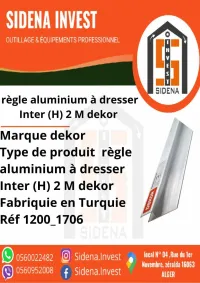 Regle Aluminium À Dresser Inter (H) 2m  DEKOR
