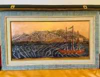 Tableau La casbah vue de la mer, 1730