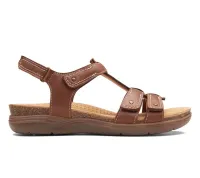 CLARKS April Cove Dark Tan Lea
