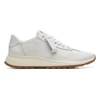 CLARKS DashLite Lo White Leather