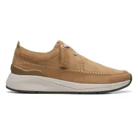 CLARKS CoastLiteWeave Dark Sand Suede