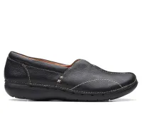 CLARKS Un Loop Stride Black Leather