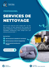 société de nettoyage professionnel spécialité dans le tissu (fauteuil moquette) ponçage lustrage