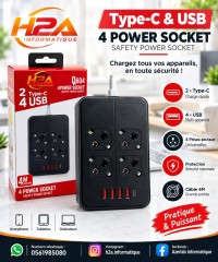 cables-adaptateurs-multiprise-q604-4-prises-usb-type-c-alger-centre-algerie