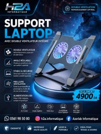 تبريد-support-laptop-avec-double-ventilateur-refroidissement-optimal-الجزائر-وسط