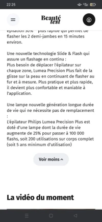 LUMEA PRECISION PLUS  PHILIPS  LUMIERE PULSée