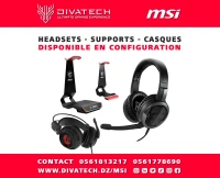 CASQUE & SUPPORT MSI AUDIO IMMERSE GH30 V2 HS01 STAND RGB GAMING HEADSETS