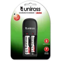 CHARGEUR PILLES MINI UNIROS AA/RH6 - AAA/RH03  PRISE INTEGRE 