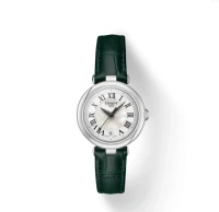 Montre TISSOT BELLISSIMA SMALL LADY QUARTZ CADRAN NACRE BRACELET CUIR VERT 26 MM