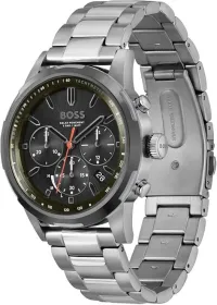 BOSS Montre Chronographe solaire à Quartz pour homme avec Bracelet en Acier inoxydable