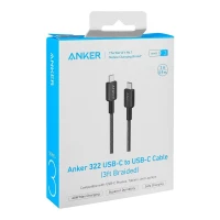 Cable Anker 322 Braided 60W USB-C USB-C Cable de 0.9m