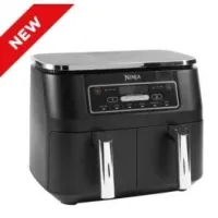 NINJA Foodi Dual Zone Airfryer Digital, 2 Tiroirs, 7,6L, 6-en-1, Sans huile, Air Fry, Max Crips, Rôt