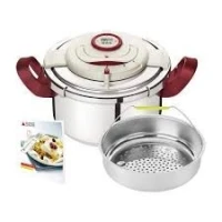Seb Autocuiseur Cocotte Minute Clipso+ Précision 8 L  Gris/Rouge