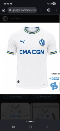 Maillot puma Marseille 2026/2027