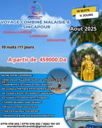 Voyage Combiné Kuala lumpur Langkawi & Singapour 