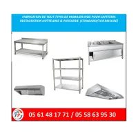 FABRICATION DE TOUT TYPES DE MOBILIER INOX STANDARD ET SUR MESURE 