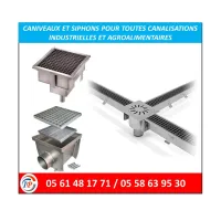 CANIVEAUX ET SIPHONS POUR TOUTES CANALISATIONS INDUSTRIELLES ET AGROALIMENTAIRES  